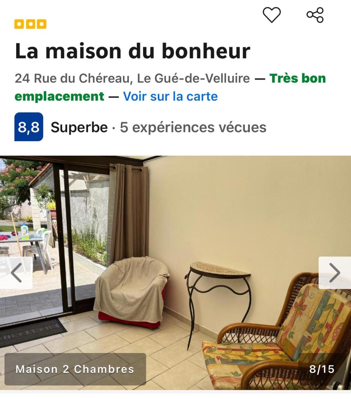 La Maison Du Bonheur Le Gué-de-Velluire Kültér fotó