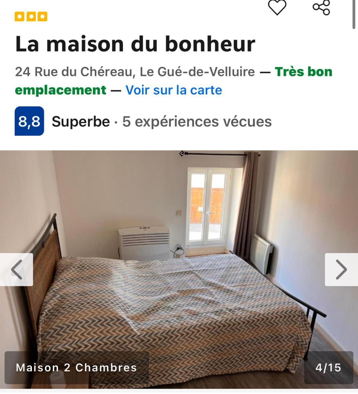La Maison Du Bonheur Le Gué-de-Velluire Kültér fotó