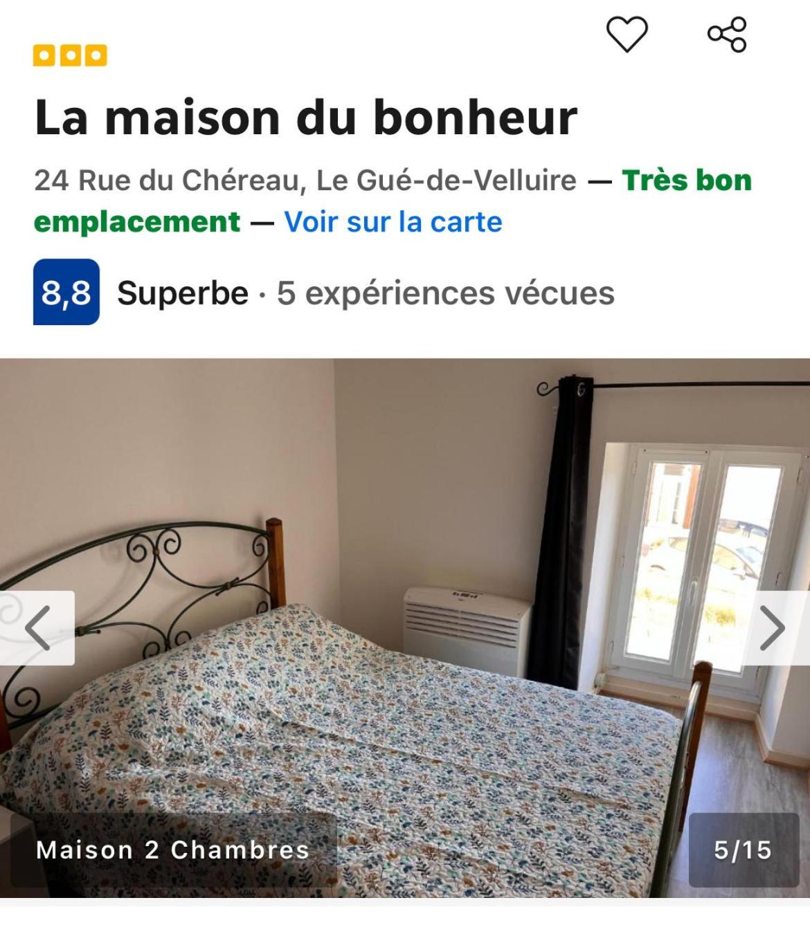 La Maison Du Bonheur Le Gué-de-Velluire Kültér fotó